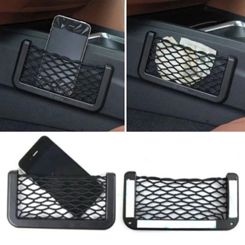Universele Auto Opslag Netto Pocket Auto Creatieve Netto Zak Auto Levert Auto Mesh Mobiele Telefoon Puin Opbergtas