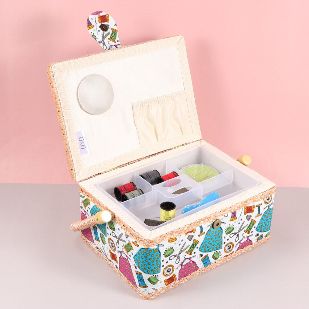 1PC Needle And Thread Basket Printing Sewing Case Stitch Tools Holder Sewing Accessories Container