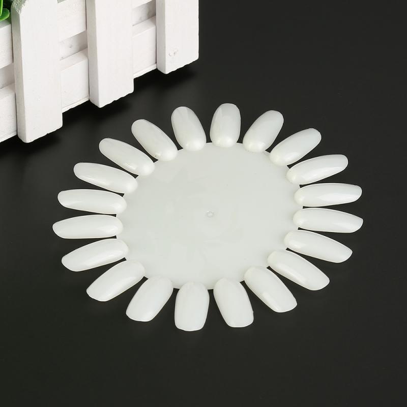 Rueda de uñas postizas para práctica de manicura, accesorios de para práctica de uñas artísticas, transparentes, color blanco