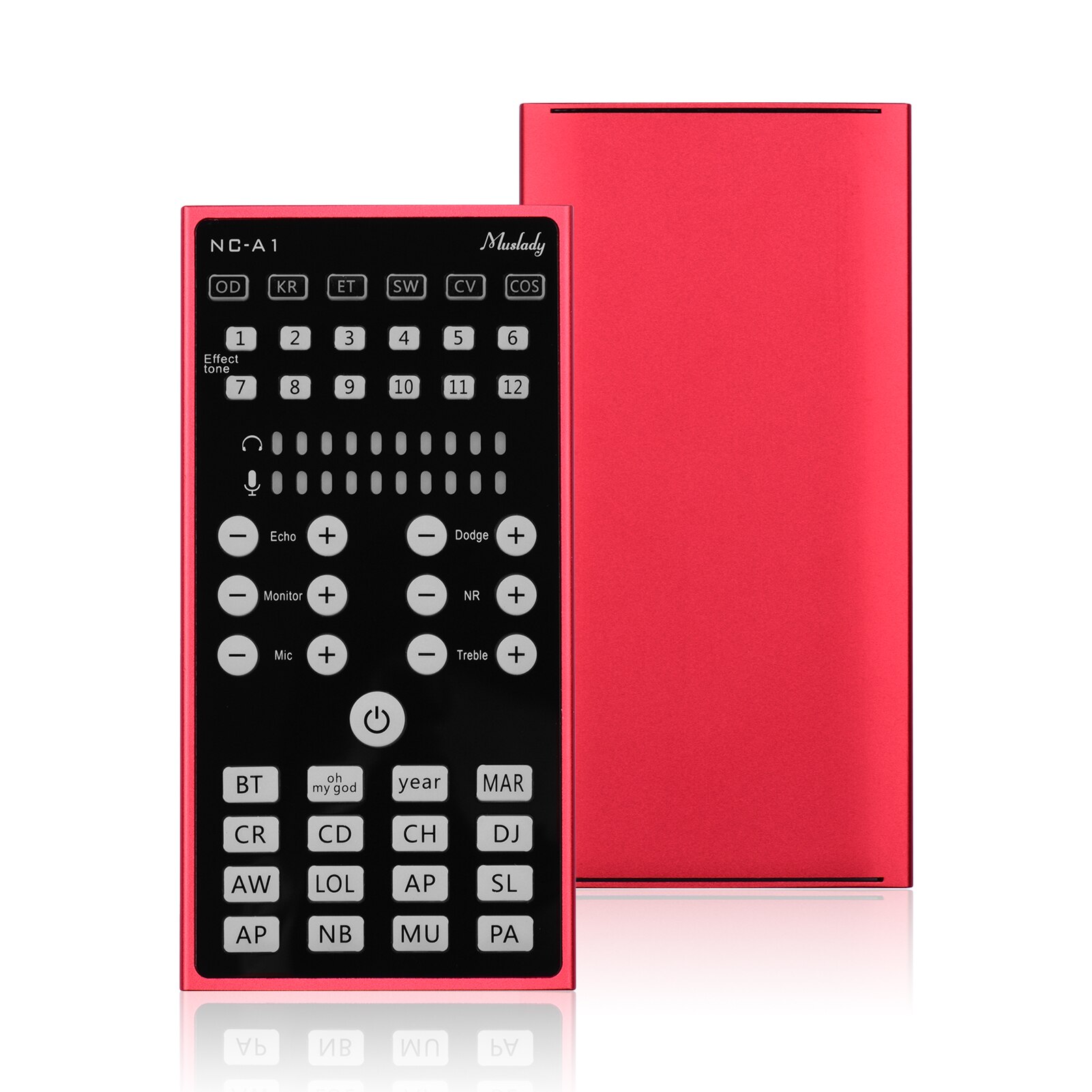 Muslady NC-A1 Mini Sound Mixer BT USB 3.5mm TRRS Port with Sound Effects for Live Online Karaoke Recording on Phone Computer