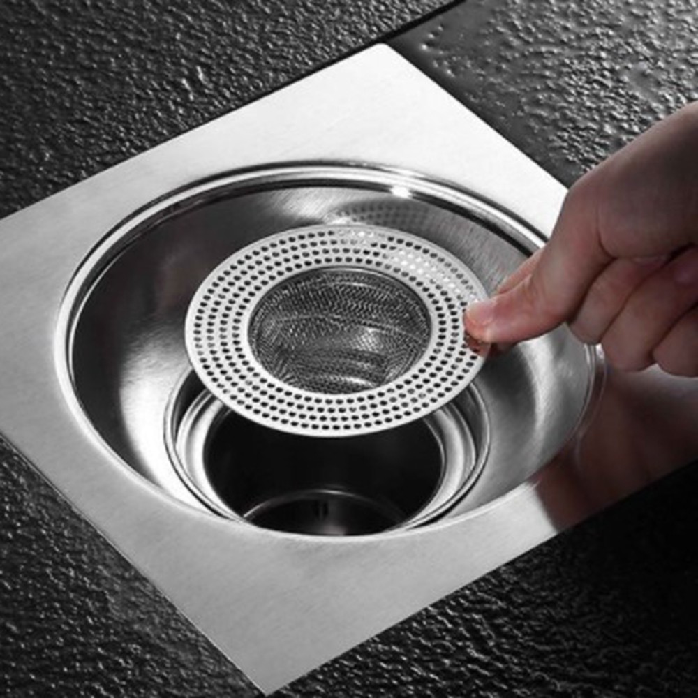 Filtros de fregadero de agua, colador de malla para fregadero, herramienta de cocina, cubierta de desagües de suelo de baño de acero inoxidable, herramientas de tapón de captura de pelo para ducha