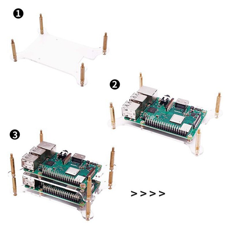 Acrylic Shell Dog Bone Box for Raspberry Pi 3 Model B 3B Plus 2B 4B