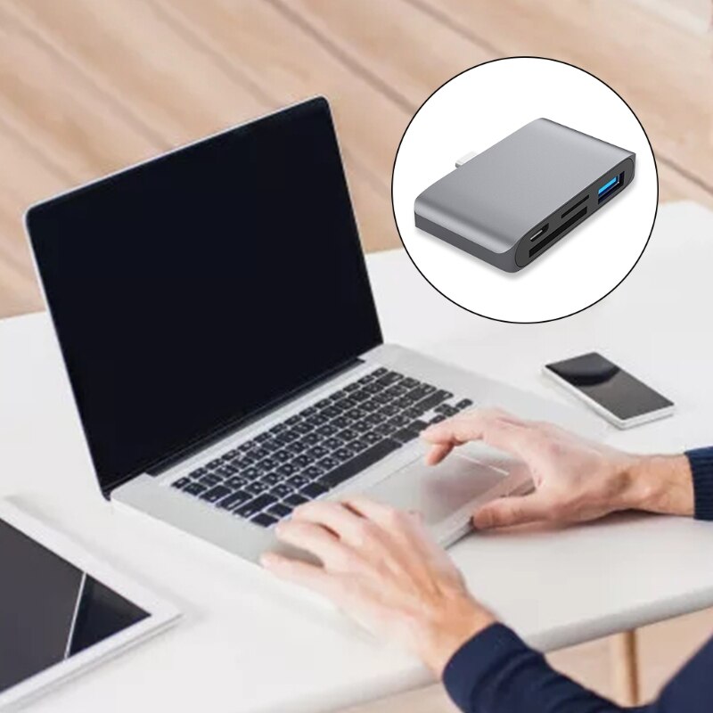 Czytnik kart USB 3.1 typu C, USB-C na USB 3.0, SD/microSD/Adapter karty TF USB-C wielofunkcyjny konwerter na telefon