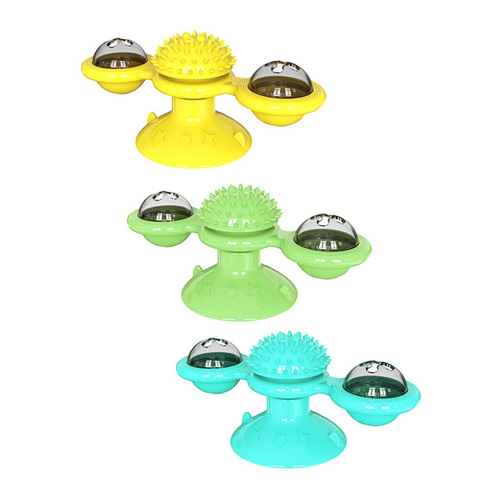 Windmill Cat toy Puzzle Train Turntable Teasing cat toys interactive with Catnip Cat Scratching Tickle Pet ball toys Cat Supplie