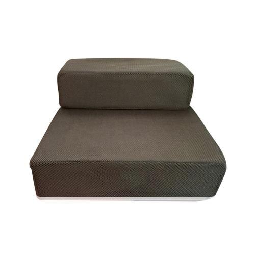 Rampa de malla plegable portátil de 2 escalones para mascotas, estera cómoda para animales, cama, cojín para casa: Light Coffee