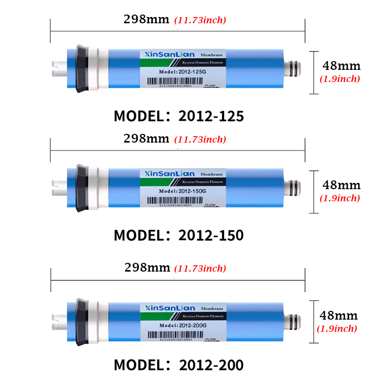 50G 75G 100G 125G 150G 200G 300G 400G Umkehrosmose RO Membran Ersatzfilter für Wasserfiltration Wasserreiniger Filter