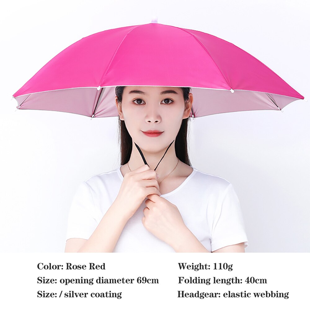 Fishman Paraplu Vis Hoed Grote Paraplu Cap Bamboe Paraplu Cap Hoofd Gemonteerde Zon-Proof Top Vissen Thee Plukken en Landbouw: Type 3