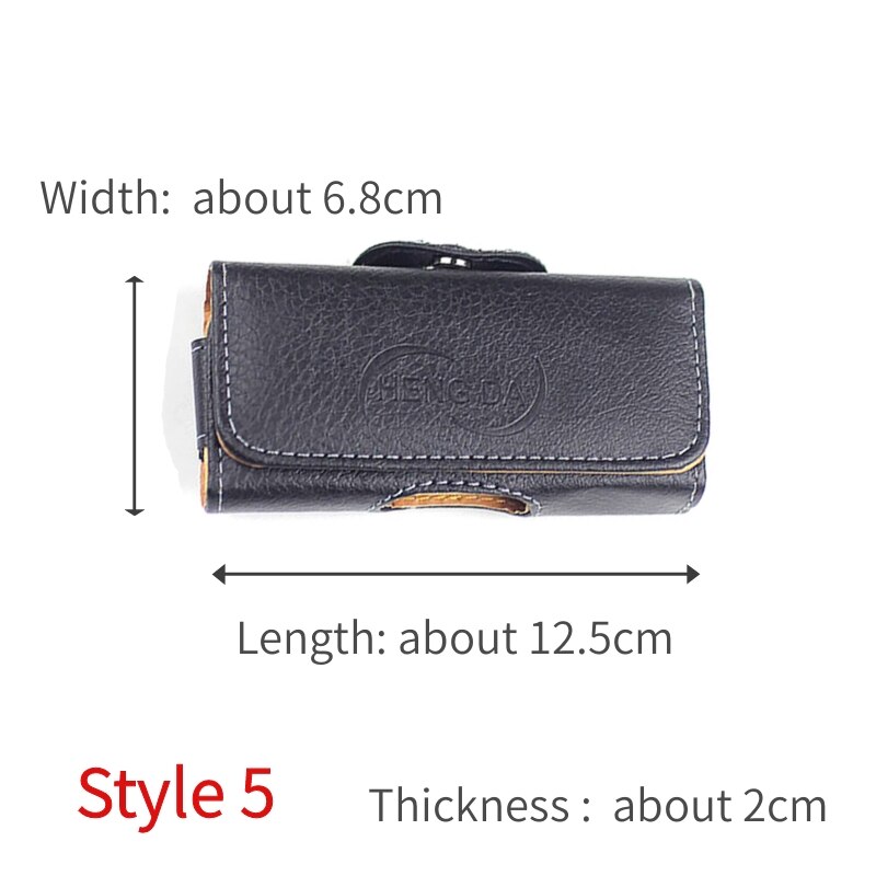 Universal 2.6-6.0 Inch Anti Mobiele Telefoon Riem Clip Tassen Case Cover Voor Iphone Samsung Huawei met Magnetische Gesp: Style 5