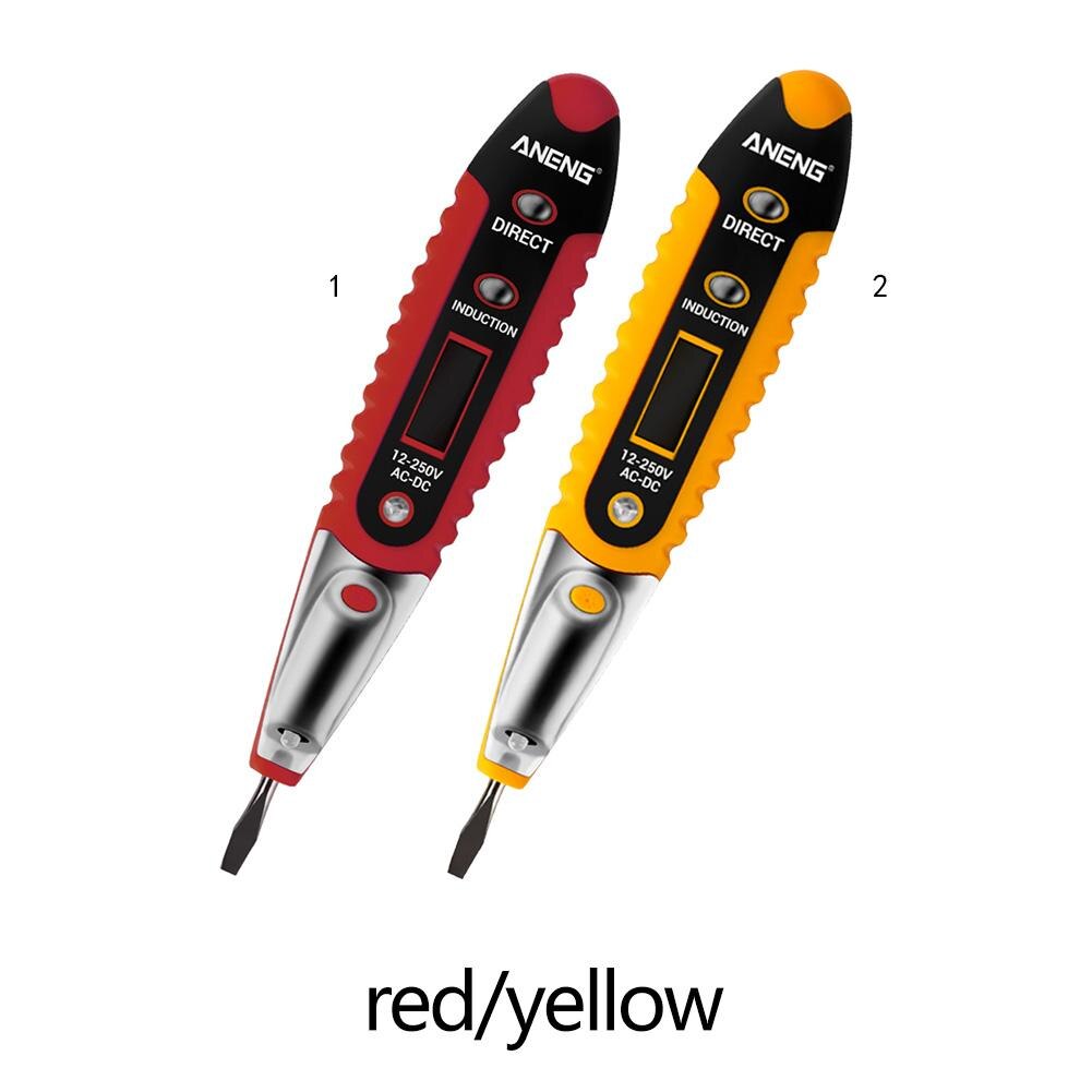 Digitale Voltage Indicator Ac/Dc 12-250V Lcd Digitale Display Voltage Test Pen Met Led Test Verlichting elektrische Schroevendraaier Pen
