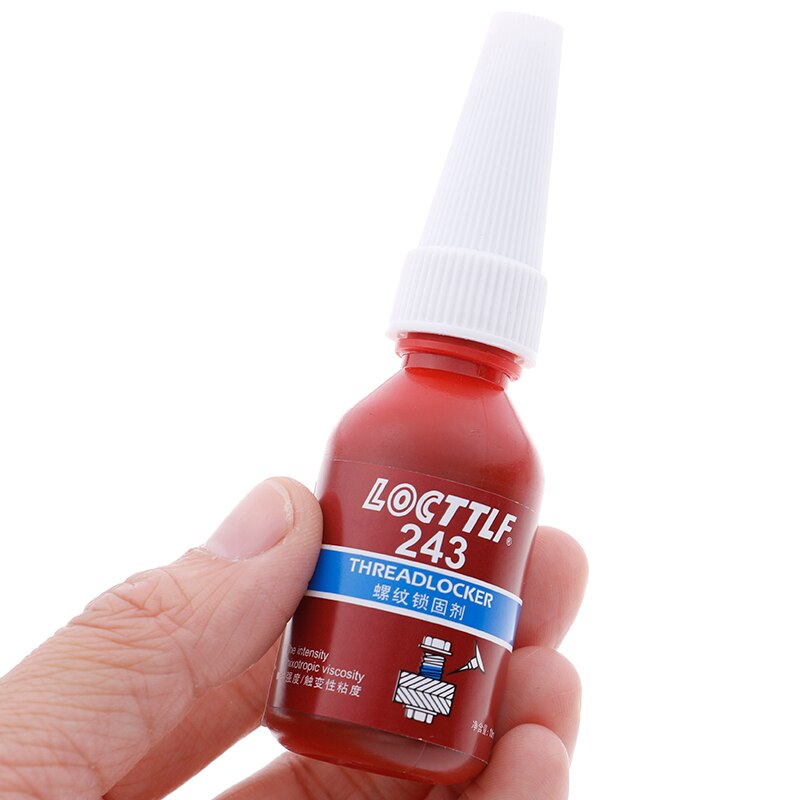 Pegamento de rosca para todo tipo de superficies, adhesivo anaeróbico de 10ml, pegamento 243, resistente al aceite, curado rápido, roscado metálico, 1 unidad