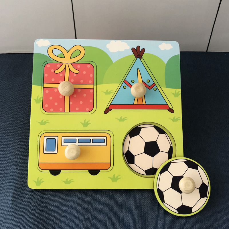 Montessori Wooden Toys for Babies 1 2 3 Years Boy Girl Baby Development Games Wood Puzzle for Kids Educational Learning Toy: Blue