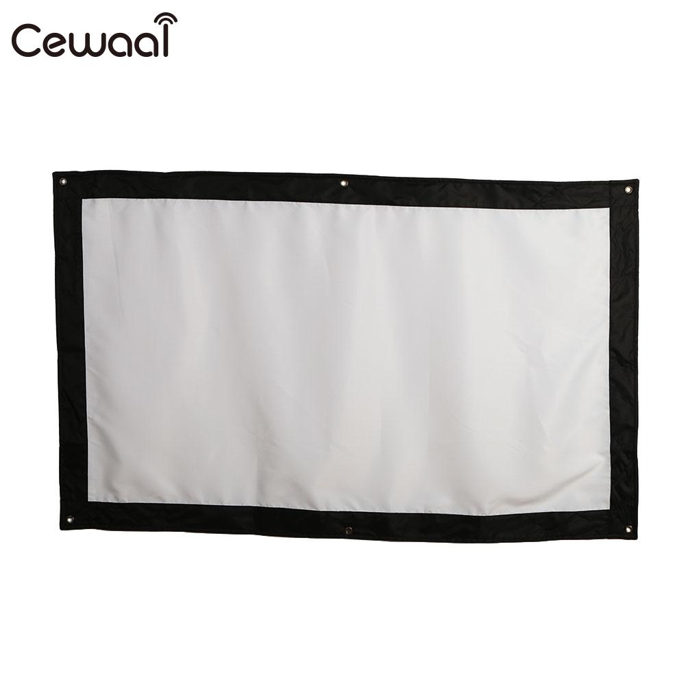 Cewaal projectorgordijn 16:9 glazen garen opvouwbare lobby's home theater lichtgewicht draagbaar projectiescherm