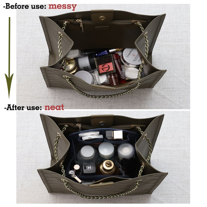 Backpack Organizer Insert Bag Nylon Handbag Liner Carry Pockets Women Travel Cosmetic Insert Tote Lady Female Makeup liner Bag