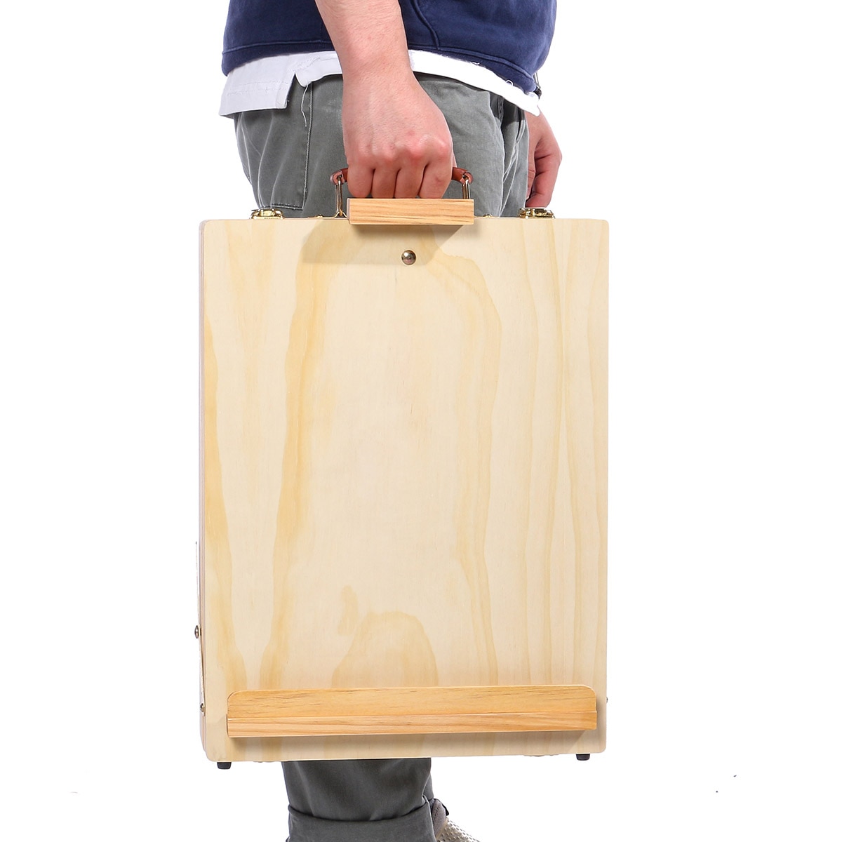 Easel Painting Table-Box Suitcase Wooden French Tripod Easel Portable Sketch Table Box Folding Durable Art Painter French