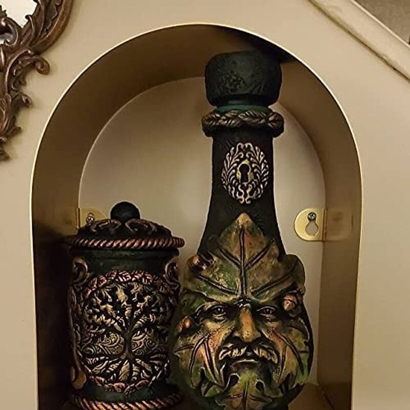 Nouvelle bouteille de sorcière décorative, pot de Potion de lune, décoration gothique, Sculpture de sorcellerie, décoration de maison