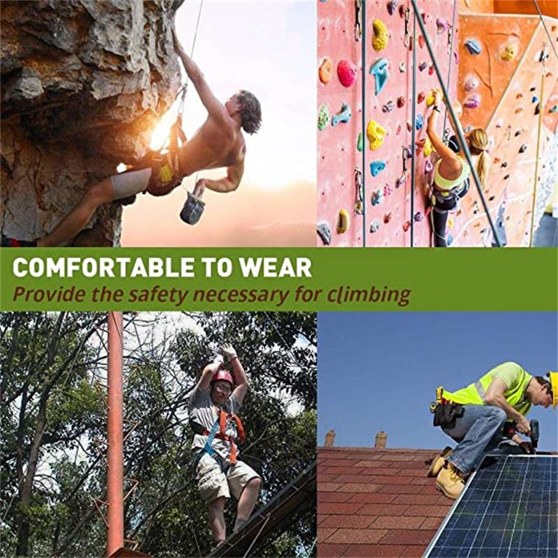 Fall Safety Belt for Outdoor Mountain Climbing Working Aloft Climbing Rock Harness Adjustable Half Body Protection Harness