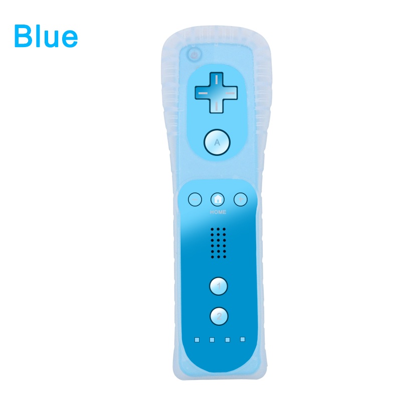 Controller Gamepad remoto Wireless 2 in 1 per Nintendo Wii Nunchuck con custodia in Silicone sensore di movimento SYNC Gamepad: Blue remote