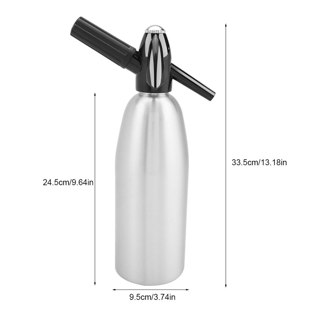 1L Soda Siphon CO2 Dispenser Water Bottle Cup Generator Soda Maker Cool Drink Cocktail Soda Machines with Pressure Regulator