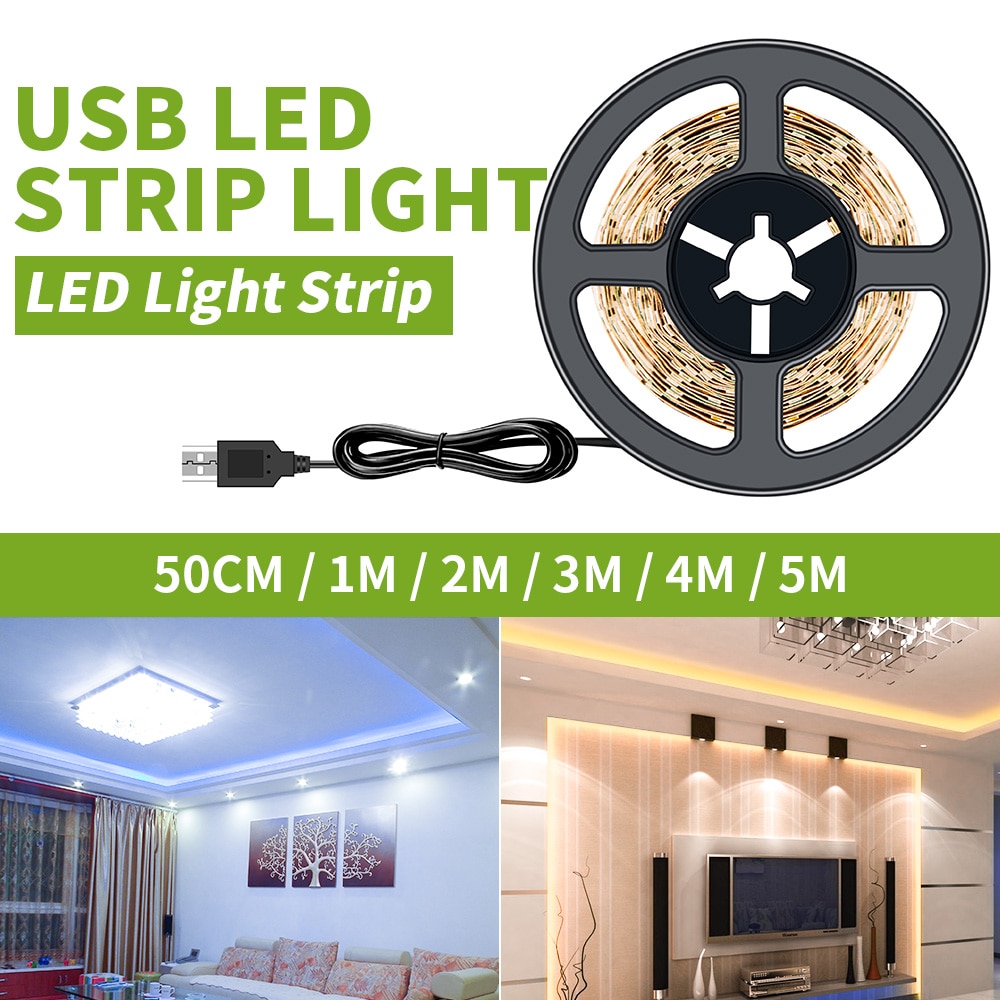 Led Strip 5V Indoor Verlichting 2835 SMD TV Backlight PC Led Licht Strip Touw Licht Ambient Lamp 1M 2M 3M 4M 5M светодиодная лента