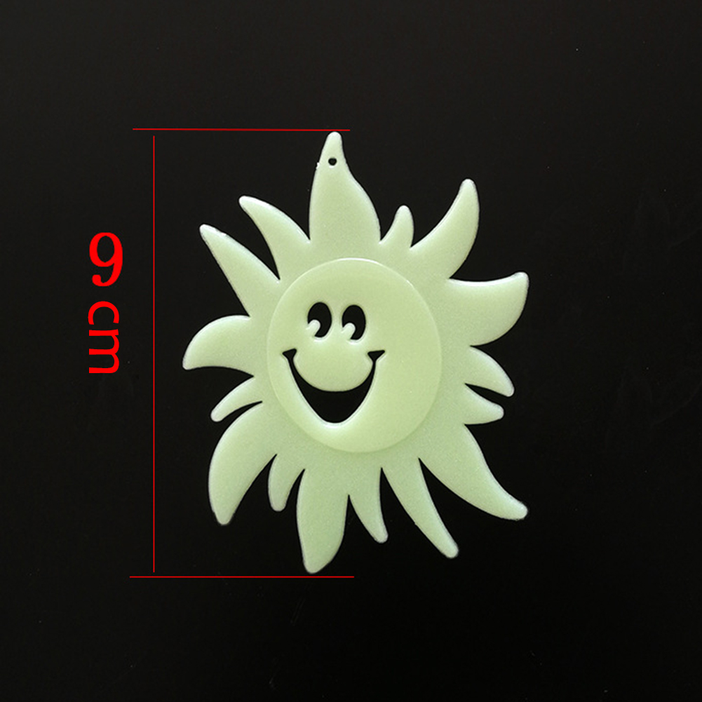3D three-dimensional glow fluorescent luminous big star moon sun set stickers plastic wall stickers 3d sticker