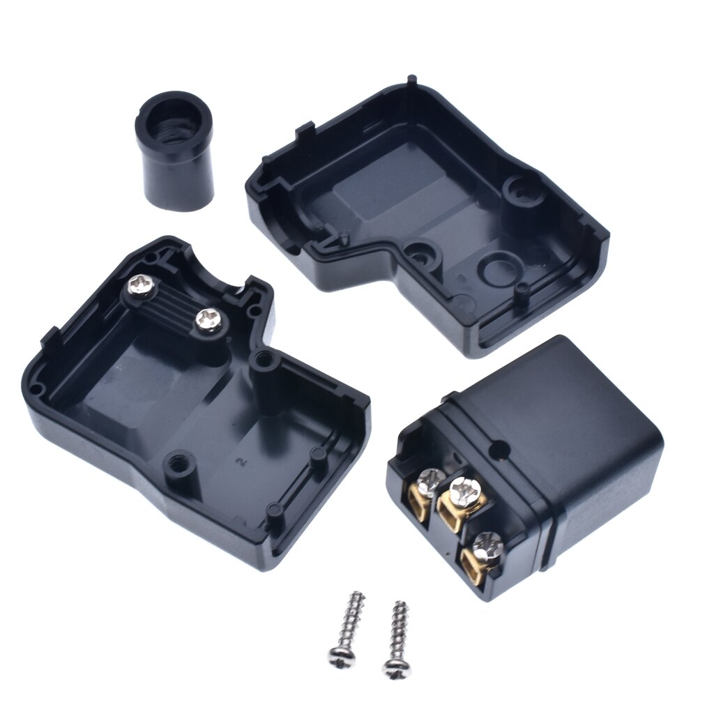 IEC320 Rewirable Socket PDU UPS 16A 250V, IEC320 C20 DIY Power Connector, Connet C19 Female Plug AC Adapter Black