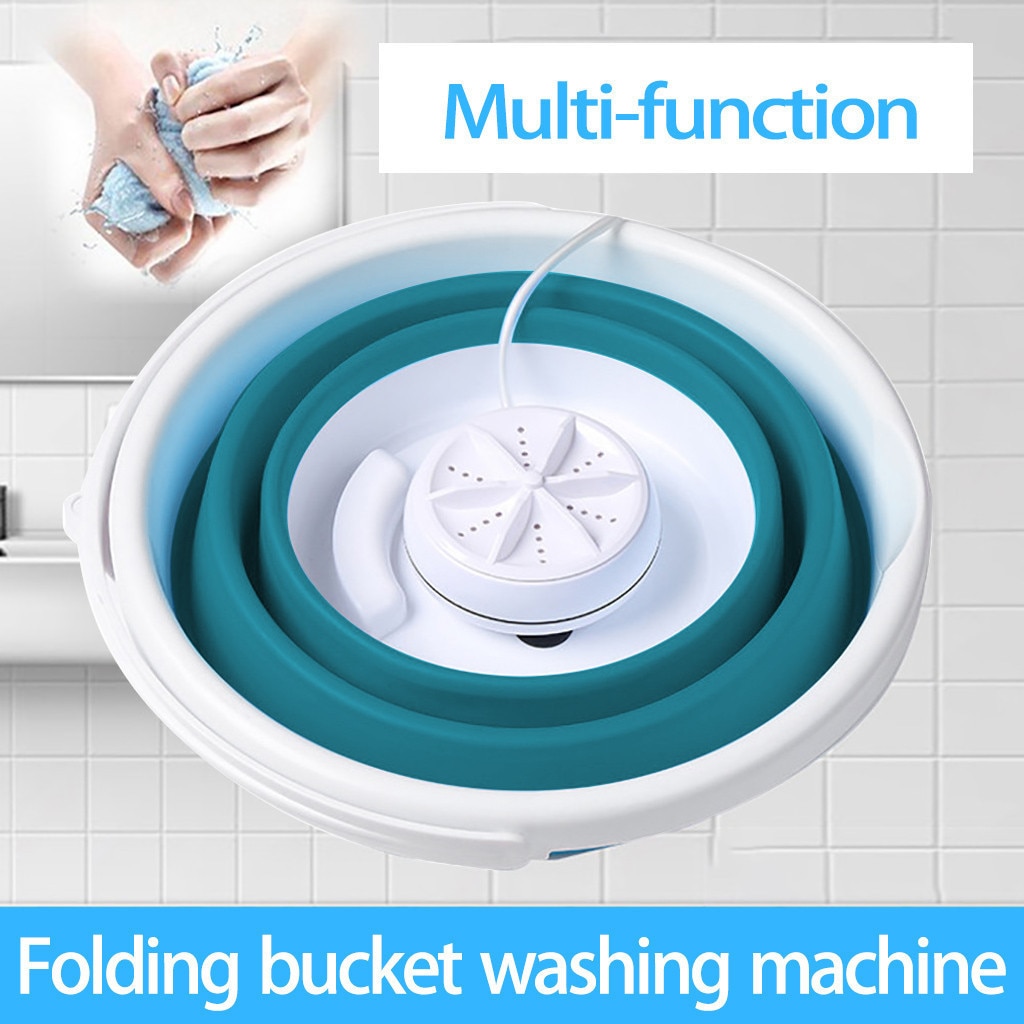 Laundry Portable Mini Turbo Washing Machine With Foldable USB Powered Laundry Washer Folding Laundry Tub Washing Machine