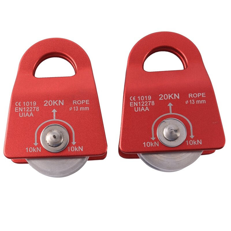 20kN Mini Katrol Mobiele Micro-Prusik Opvang Katrol 1/2 Inch Voor Rigging Arborist Klimmen Wandelen Skiën: Default Title