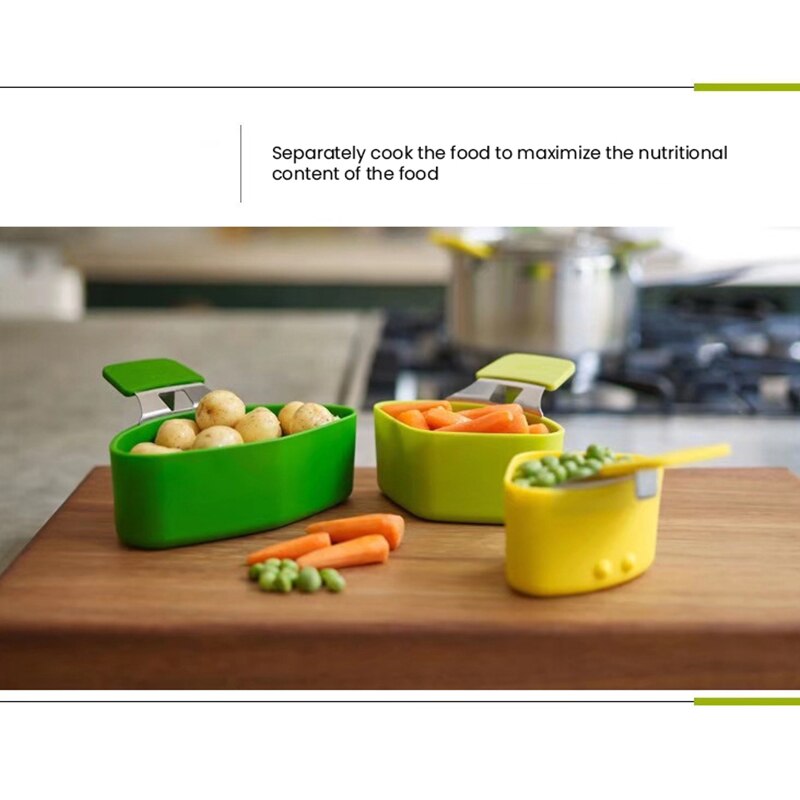 3 Pcs/Set Steamer Basket Cooker Instant Pot For Cooking Vegetable Multifunction Kitchen Accessories Cookware