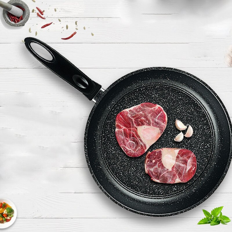 Poêle en pierre Maifan poêle antiadhésive poêle domestique sans fumée grasse poêle à crêpes cuisinière à Induction cuisinière à gaz universelle