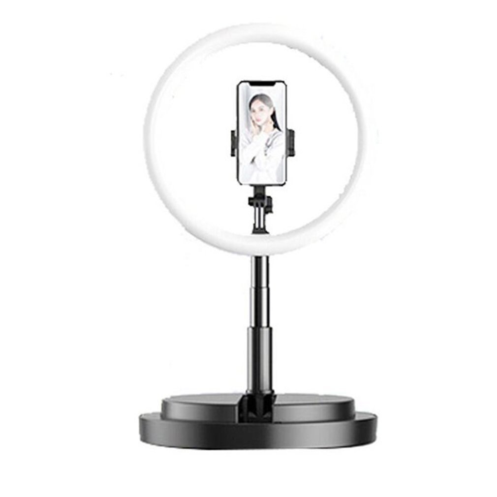 Live Light Folding Telescopic LED Ring Lamp Light Brightness Adjustment Three Color Temperatures With Remote Control