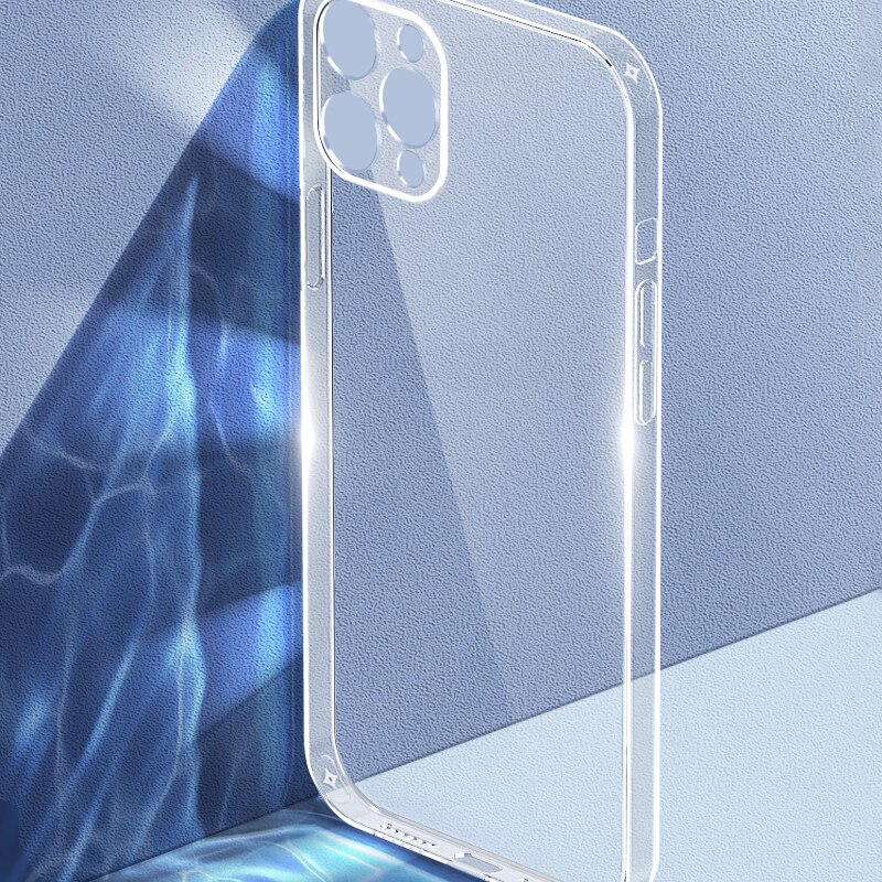 HTMOTXY Transparent Silicone Case For iPhone 11 Lens Protective Case For iPhone 6 7 8 Plus X XS XR XS Max 11 12 Pro Max 12 Mini