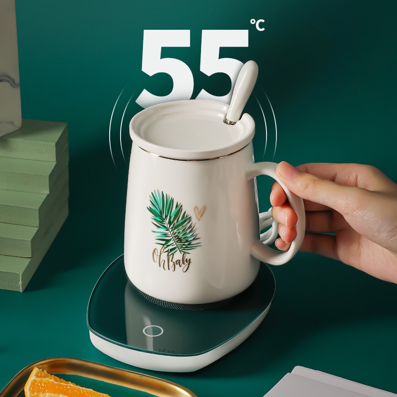 Constant Temperature Coaster Intelligent 55 Degree Automatic Heating Warm Coaster Thermos Cup Heating Water Cup Coaster
