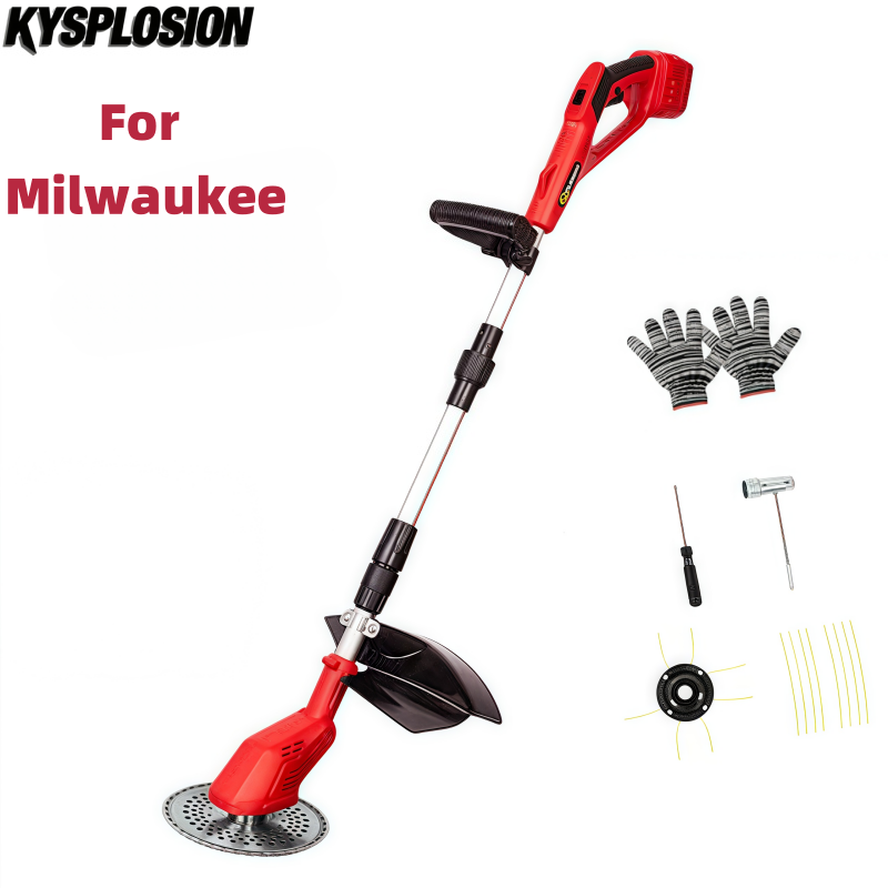 Voor Milwaukee M18 Draadloze Grasmaaier Borstelloze Verstelbare Lengte Hoek Grastrimmer Telescopisch voor Tuin Snoeien Power Tool ​: Default Title
