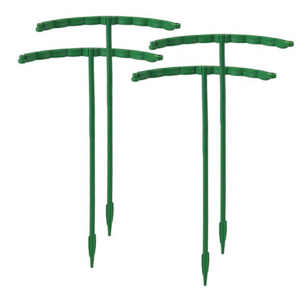 Suporte de plástico para plantas, suporte para plantas, pilha para flores, arranjo de estufas, suporte de haste de fixação, ferramentas de jardim: Laranja