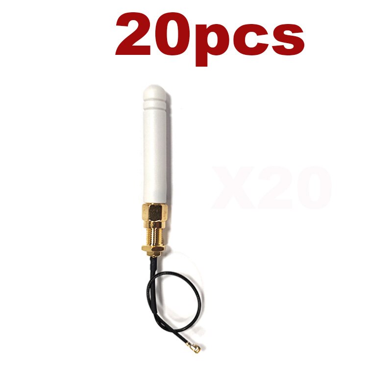 433 MHz antenne lora blanc 3dbi SMA connecteur mâle pliant 433 mhz antenne directionnelle + 21cm RP-SMA/u.FL câble queue de cochon: 20pcs