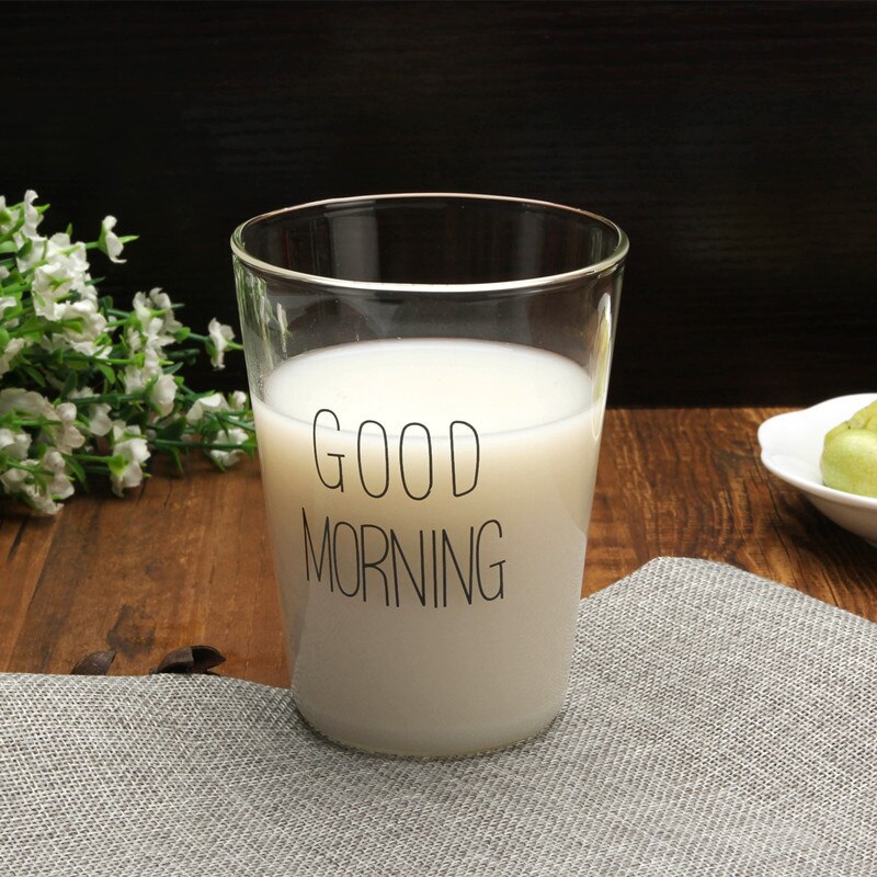 Pyrex Breakfast Glass Transparent Simple Drink Water High Borosilicate High Temperature Resistant Green Environmental