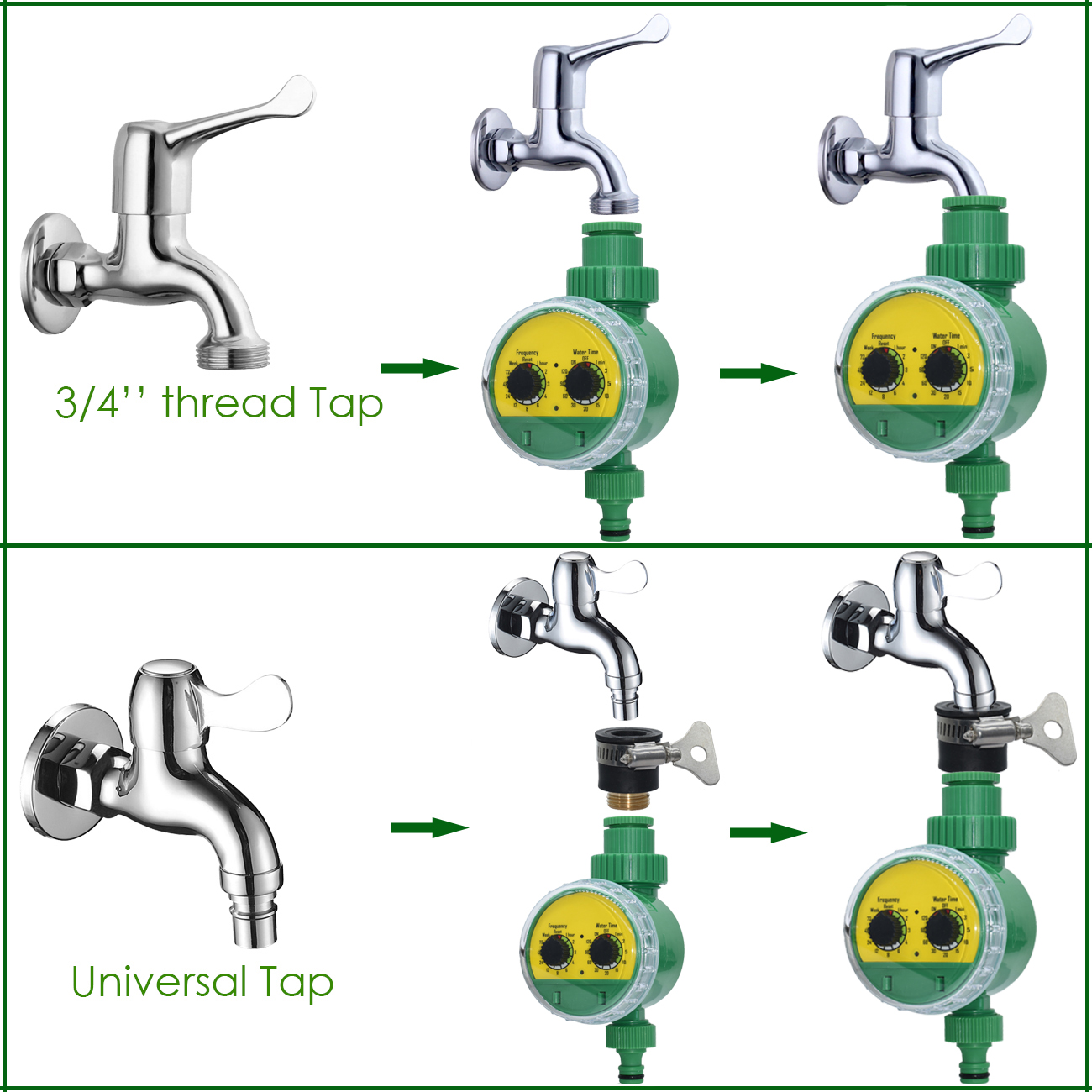 Electronic Irrigation Water Timer Garden Home Indoor Outdoor Timed Controller Automatic Sprinkler Programmable Valve Faucet Hose