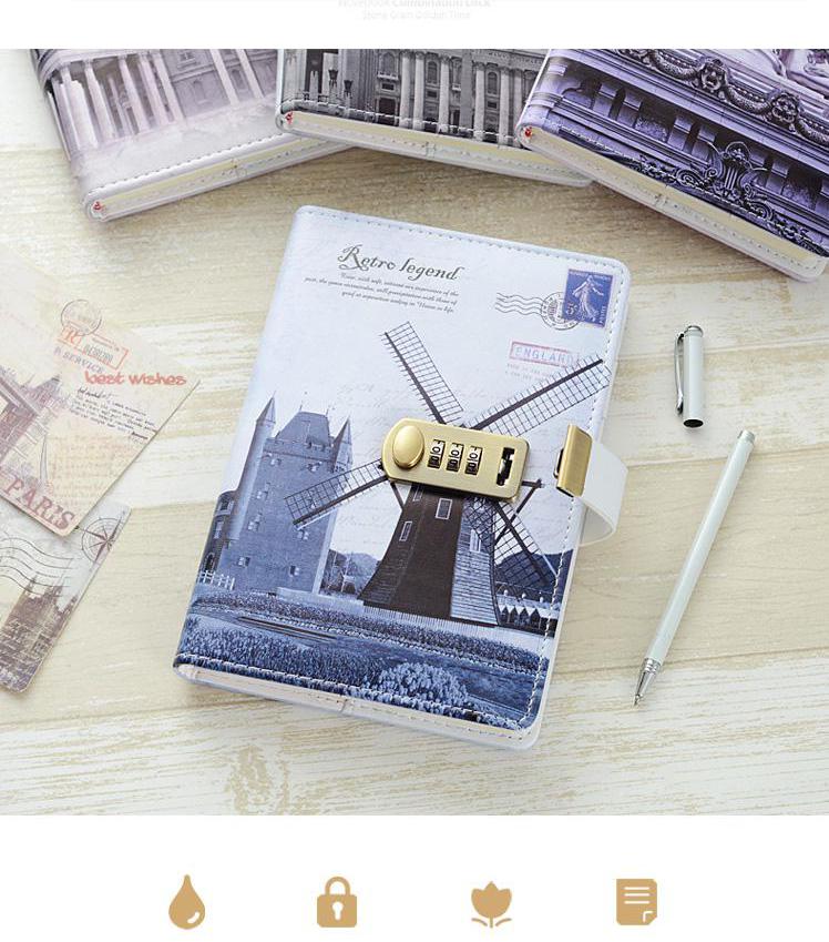 A5 Pu Lederen Planner Notebooks En Tijdschriften Wachtwoord Agenda Office Bussiness Dagboek Met Slot Notebooks Schoolbenodigdheden