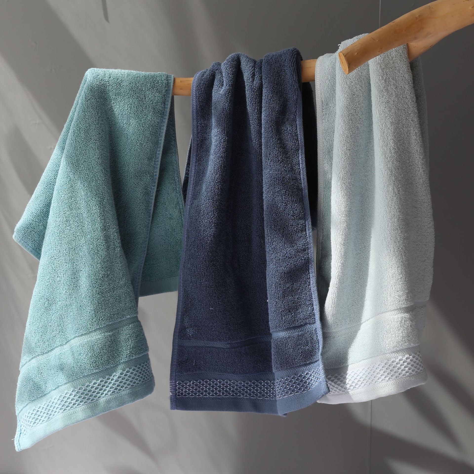 2PC 100% Cotton Face Towel Strong Absorbent Towel Hair Multifunctional Adults Baby Hand Towel for Bathroom Hand Towels