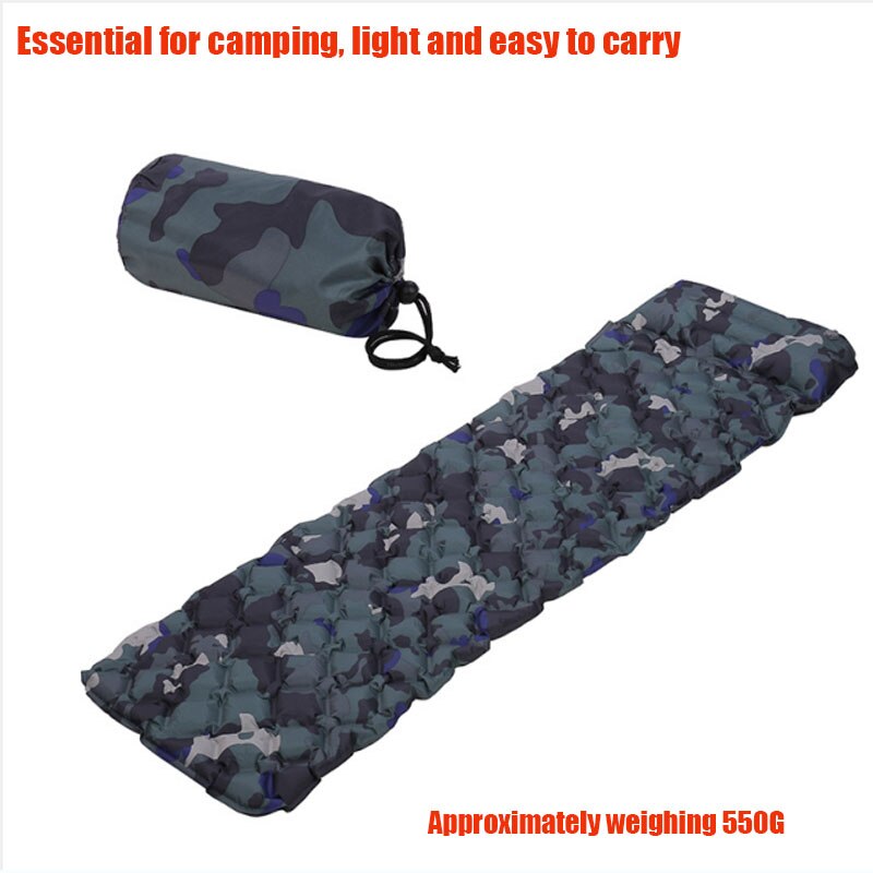 Innovative Sleeping Pad Fast Filling Air Bag Camping Mat Inflatable Mattress with Pillow Life Rescue Cushion Pad Camping Bed