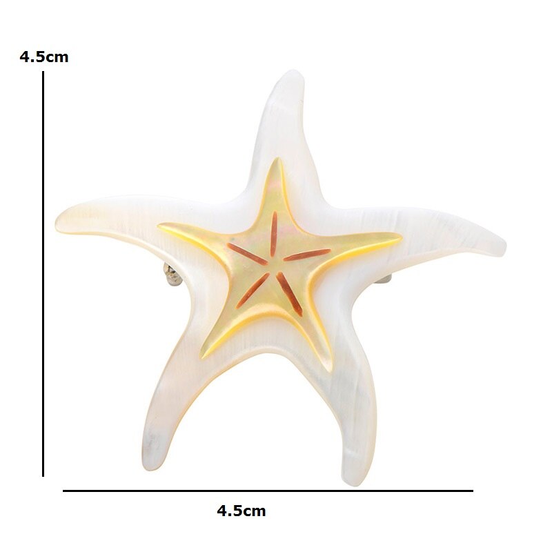 Wuli & bambino Naturale conchiglia stella marina Spille per Le Donne E Gli Uomini classico Stella Animale Banchetto Matrimoni Spille Regali Di Natale