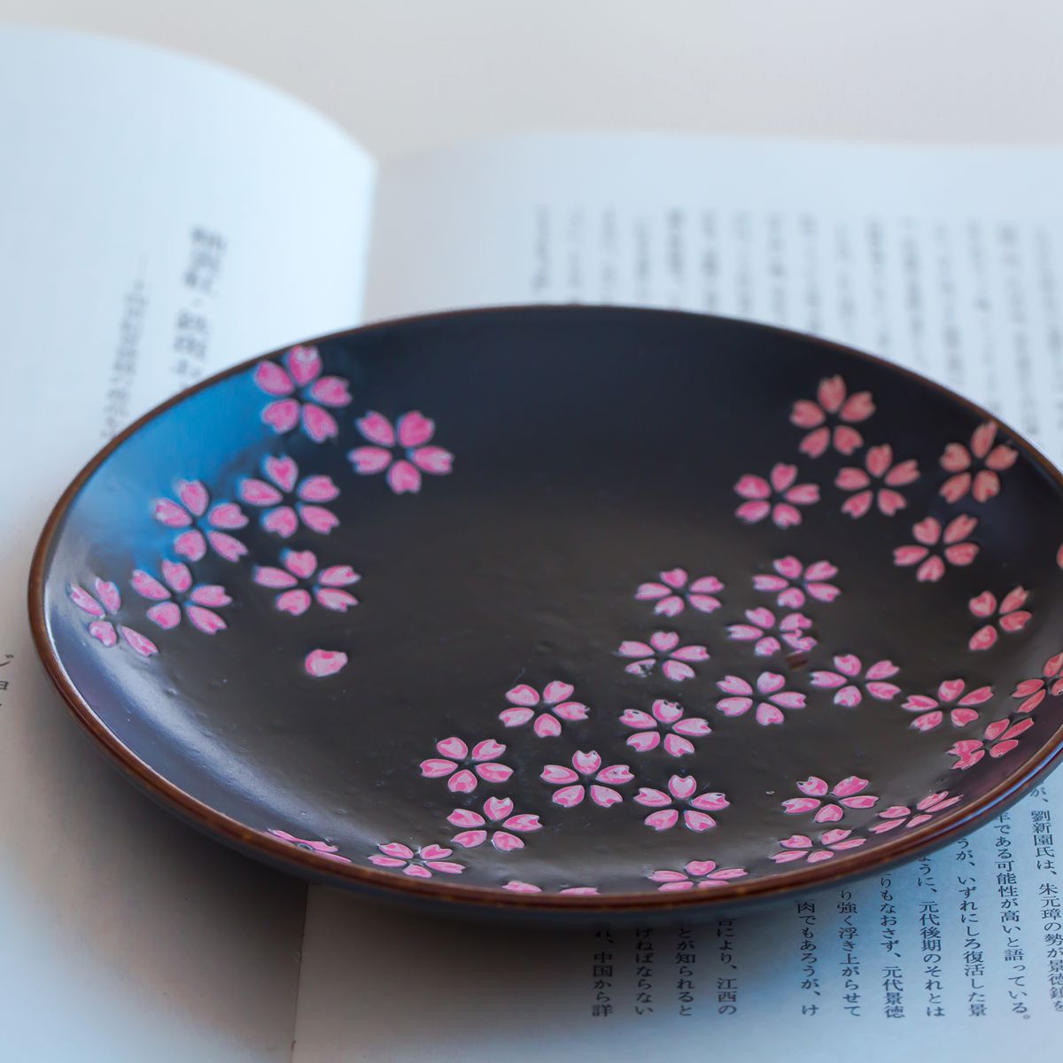 Japanese ceramic matte frosted tableware set cherry dessert mustard juice hotel tableware: 8inche plate 20x3cm