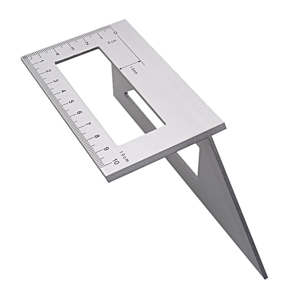 Règle droite multifonction en aluminium, pour le travail du bois, Angle carré de 45 / 90 degrés, outil de mesure et de dessin #1210