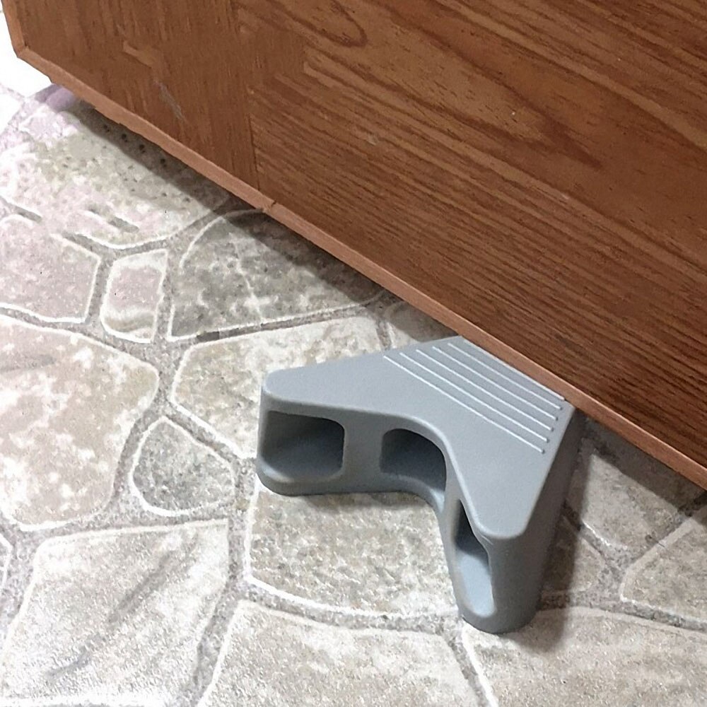 Sømfri sikkerhedsgummi dørstopper kile sikkerhedsdørstopper anti-bump dørholder gearport modstand dørstop hardware: 03