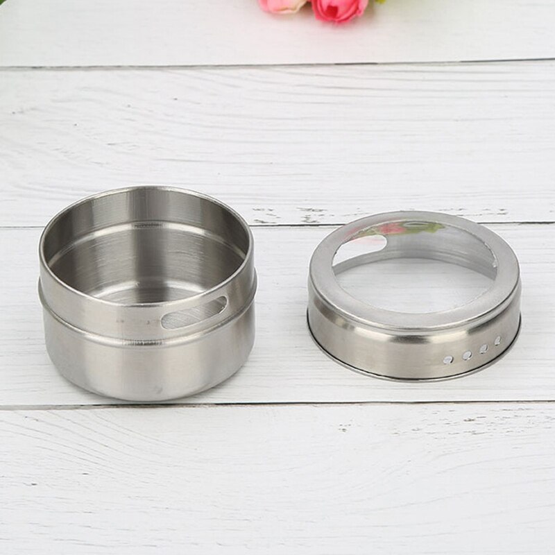 12Pcs Netic Kruidkruik Set Rvs Spice Blikken Spice Opslag Container Peper Kruiden Sprays Gereedschap Spice J