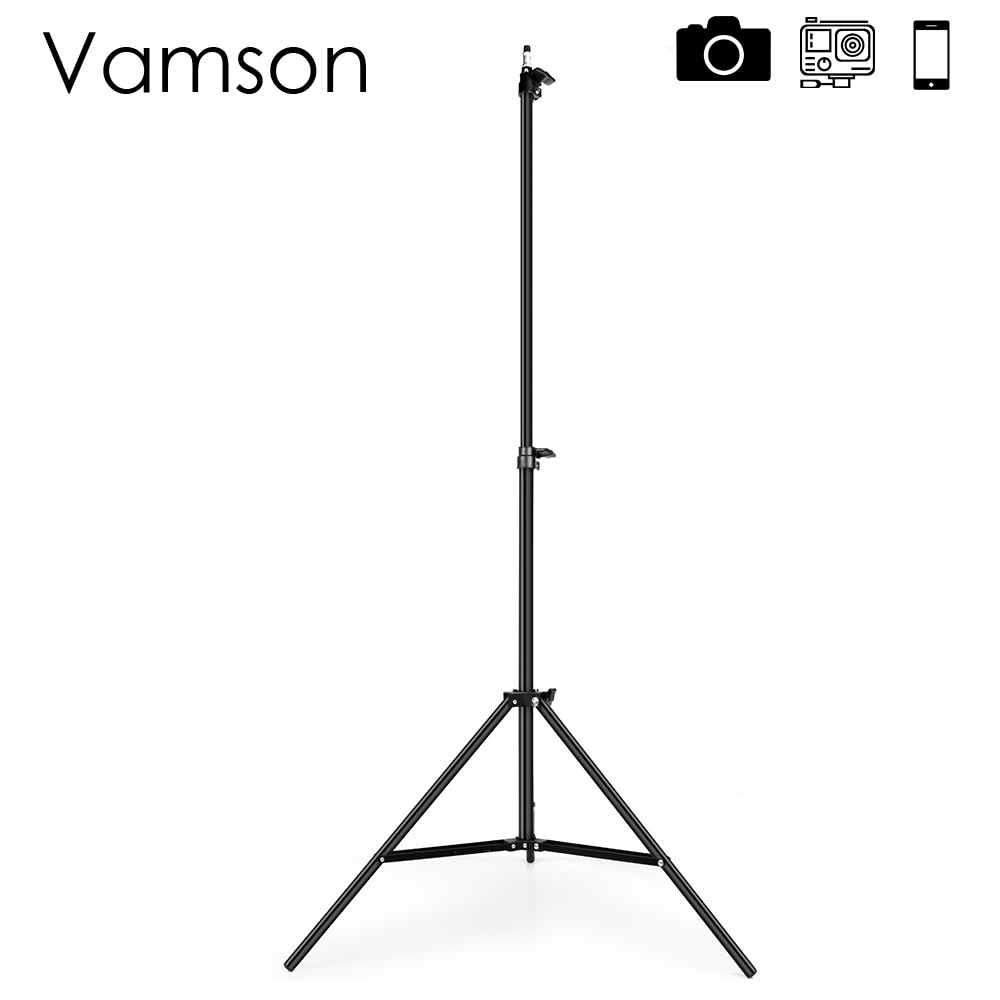 Vamson Kan Foto 'S Nemen Video, Live-uitzending Selfie Stok Statief Voor Telefoon Camera Stands Reflectoren Foto Studio Video VLS01B