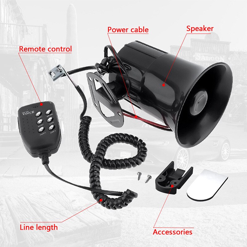 Sechs-Tonne Motorrad Auto Laut Luft Horn 105-130dB Lautsprecher Megaphon Alarm Sirene Klang Universal- Für Motorrad Lkw maritim Stiefel