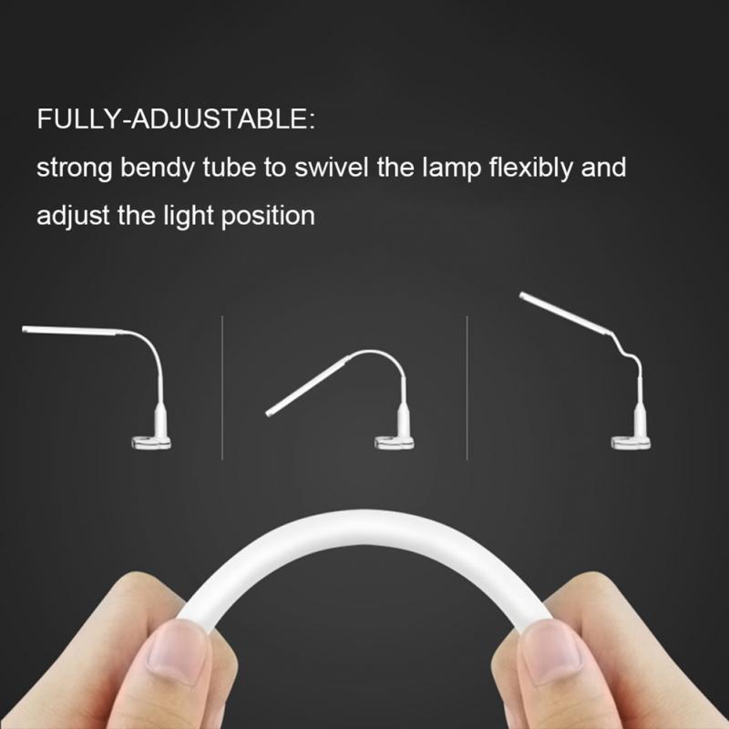 5W 24 LEDs Eye Protect Clamp Clip Light Table Lamp Stepless Dimmable Bendable USB Powered Touch Sensor Control reading desk lamp