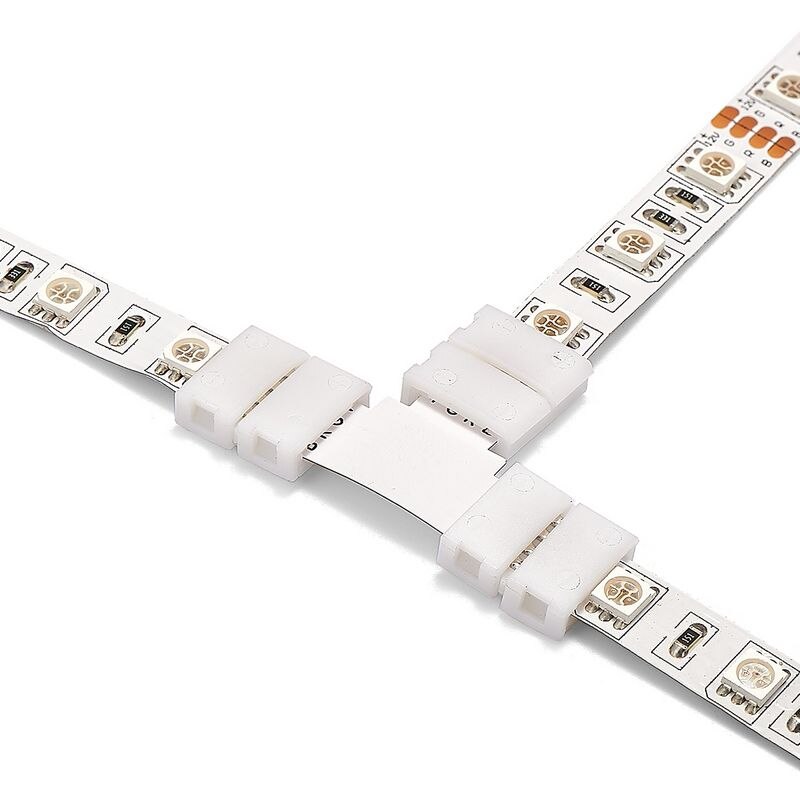 RGB Connectors 4 Pin L Kruis T Vorm LED Strip Connector PCB Lassen RGB Connector Voor 10mm 3528 5050 RGB LED Strip Verlichting