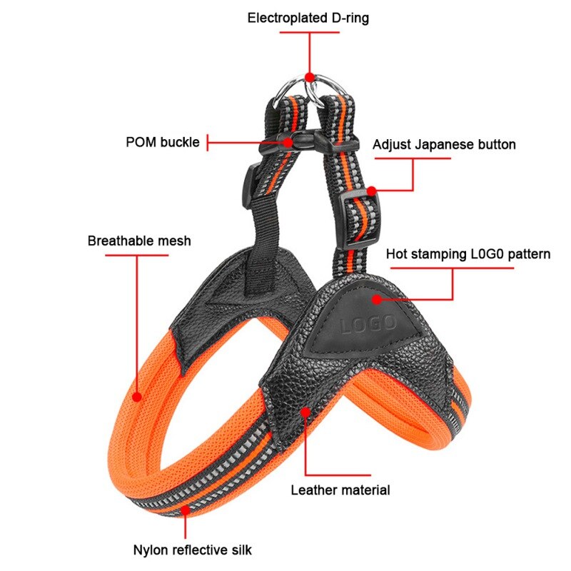 Pet Chest Strap Dog Pet Leash Reflective Explosion-Proof Flush.Dog Strap Set.